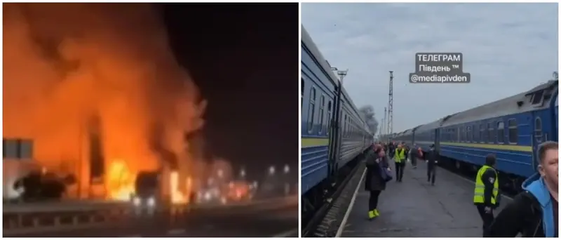 Zmasowany atak Rosji na zachodnią Ukrainę, wśród trafionych celów pociąg do Warszawy