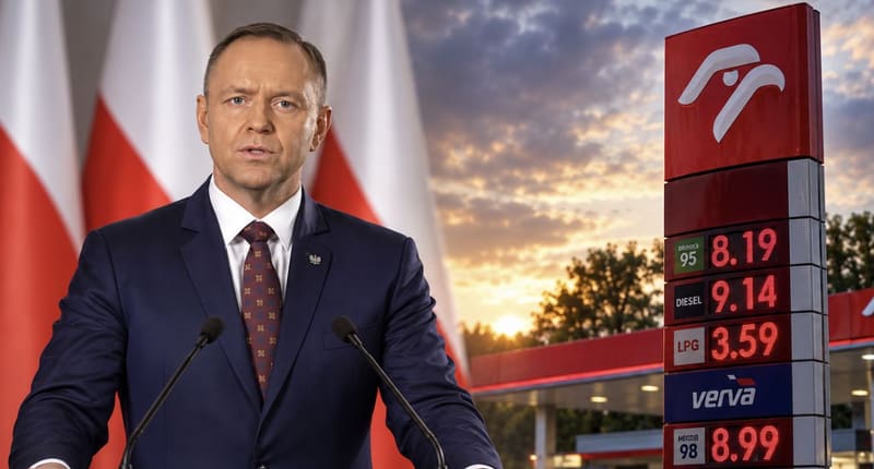 Prezydent Nawrocki po podpisaniu ustawy chce natychmiastowych obniżek cen paliw