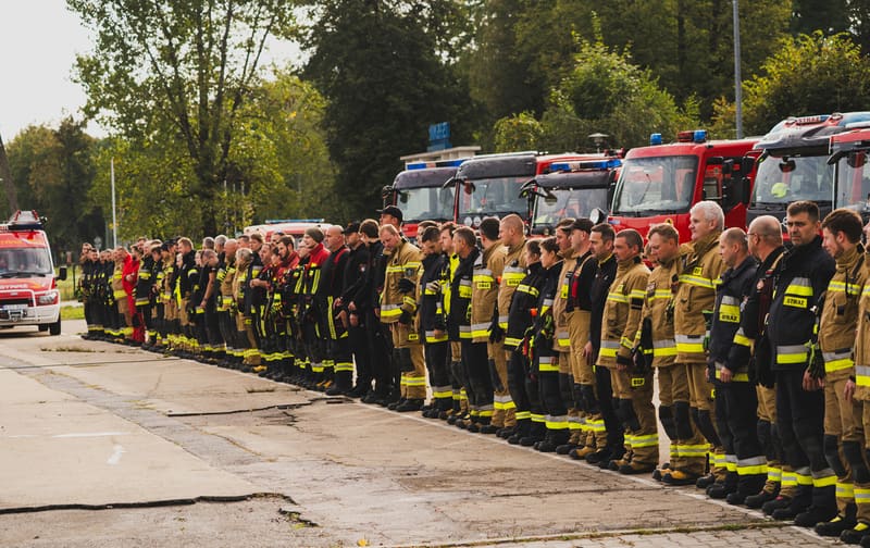 Gminne ćwiczenia OSP w Kętach — udział wszystkich jednostek i przemówienie wojewody