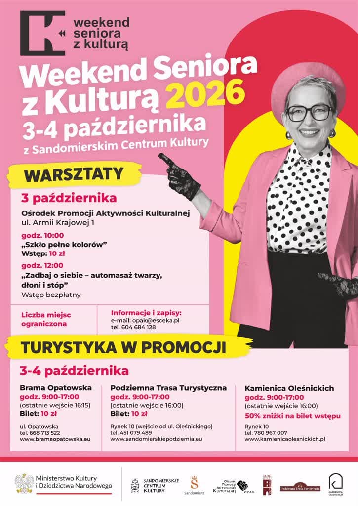 Sandomierz organizuje dla seniorów „Weekend Seniora z Kulturą”