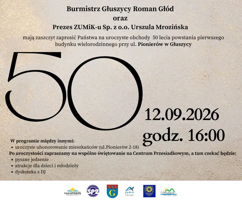 Pierwszy blok przy ul. Pionierów w Głuszycy ma 50 lat. Obchody 12 września