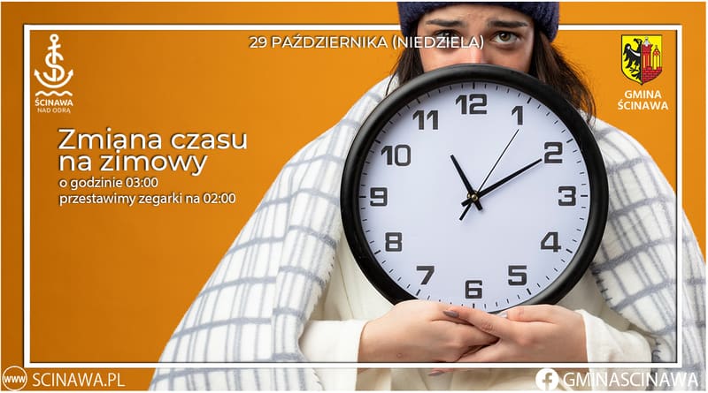 Zmiana czasu na zimowy w noc z 24 na 25 października 2026 roku