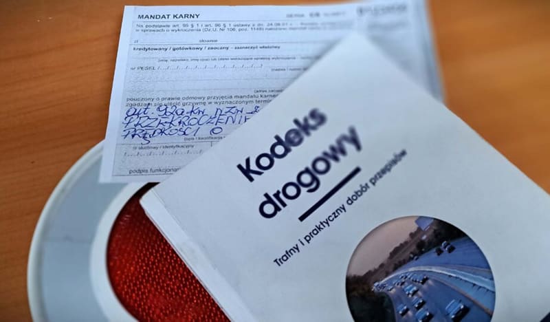 18-latek z Pułtuska dostał 1000 zł mandatu i 10 punktów kilka godzin po egzaminie